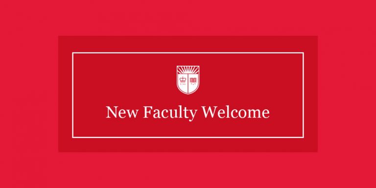 New Faculty Welcome