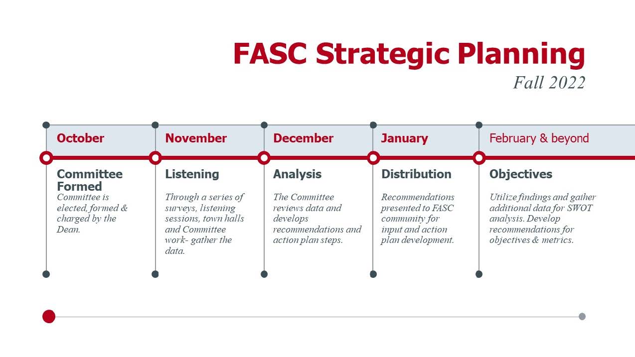 FASC Strategic Plan Monthly Breakdown graphic