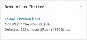 Broken Link Checker box